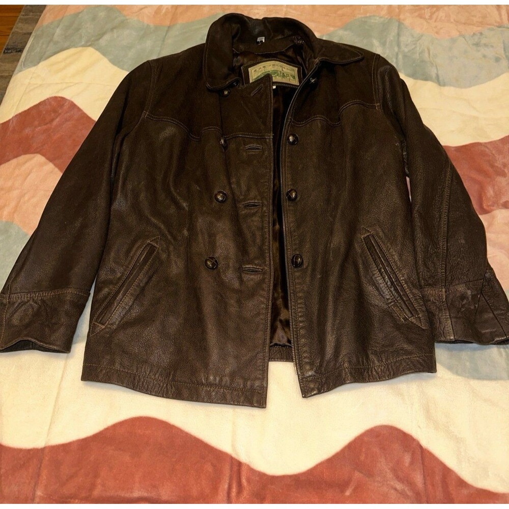 Guess Brown Vintage Leather Jacket